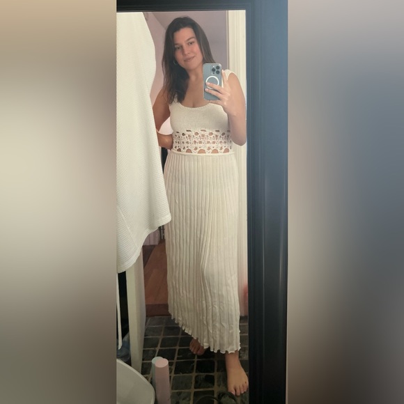 Christopher Esber Crochet Maxi Dress White NWT L Large - Picture 13 of 13